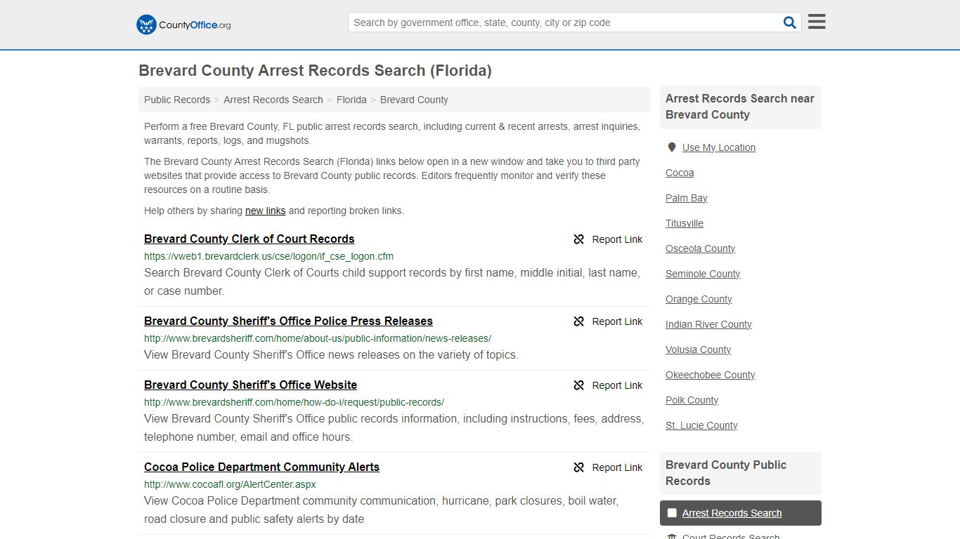 Arrest Records Search - Brevard County, FL (Arrests & Mugshots)