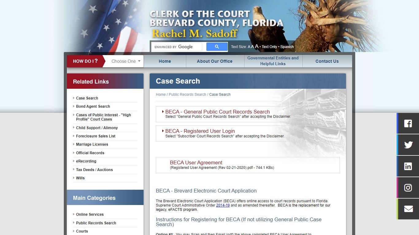 Case Search - Brevard County, Florida - Clerk of the Court